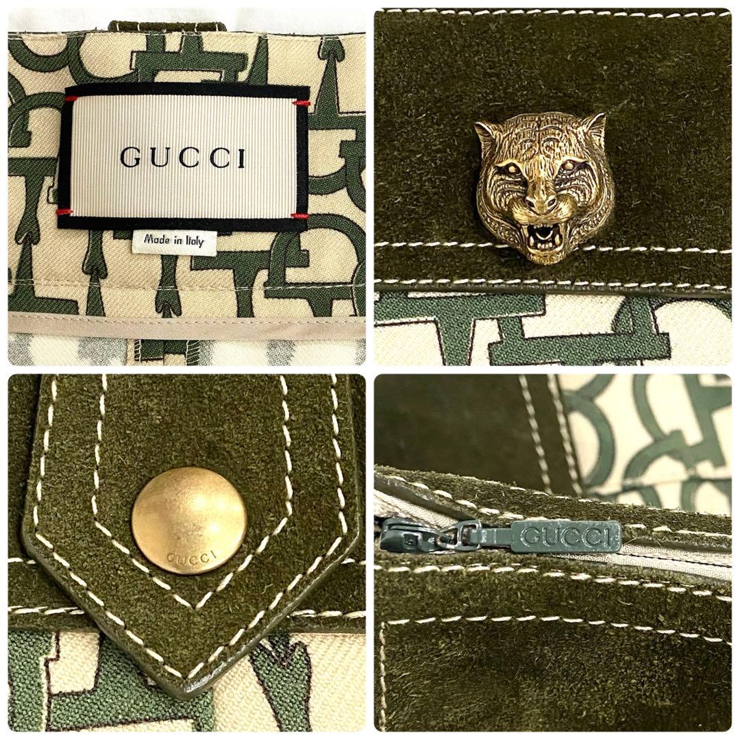 16awꕥグッチ ランウェイモデル キャットヘッド ホースビット柄 キュロット