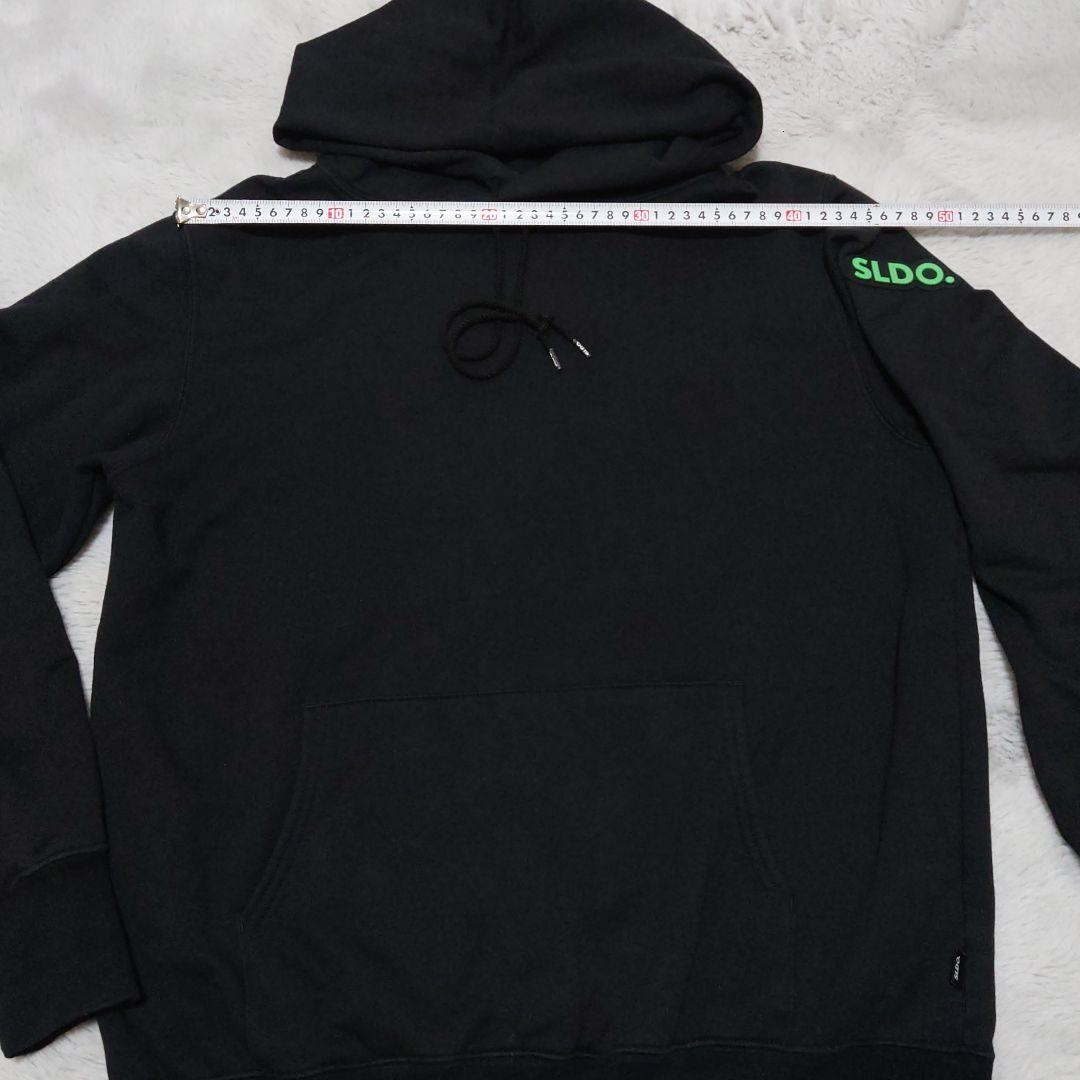 SLDO.エスルド ブラックパーカー フード付き メンズS