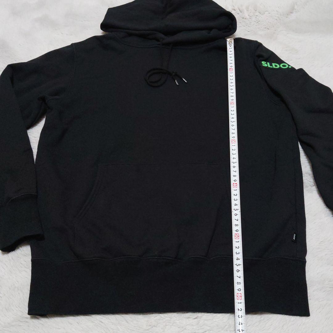 SLDO.エスルド ブラックパーカー フード付き メンズS