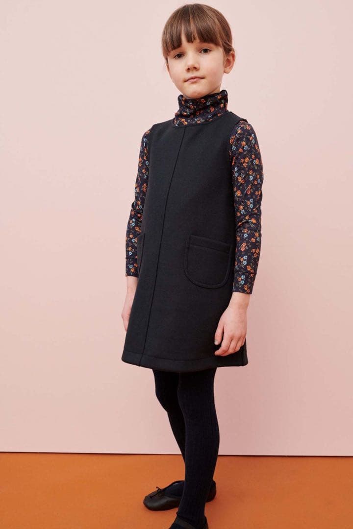 CARAMEL JUNIPER DRESS（NAVY）