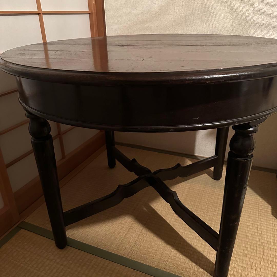 和製　アンティーク　丸テーブル