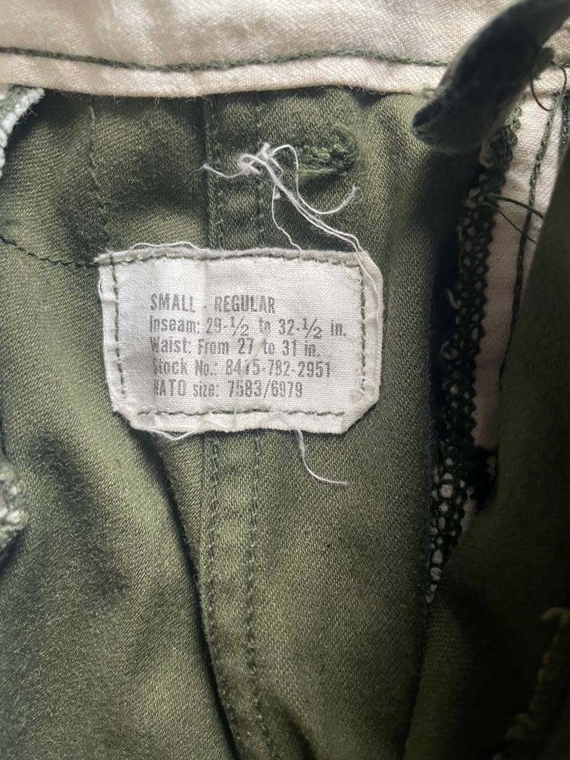 70s ミリタリー　アメリカ軍　M-65パンツ