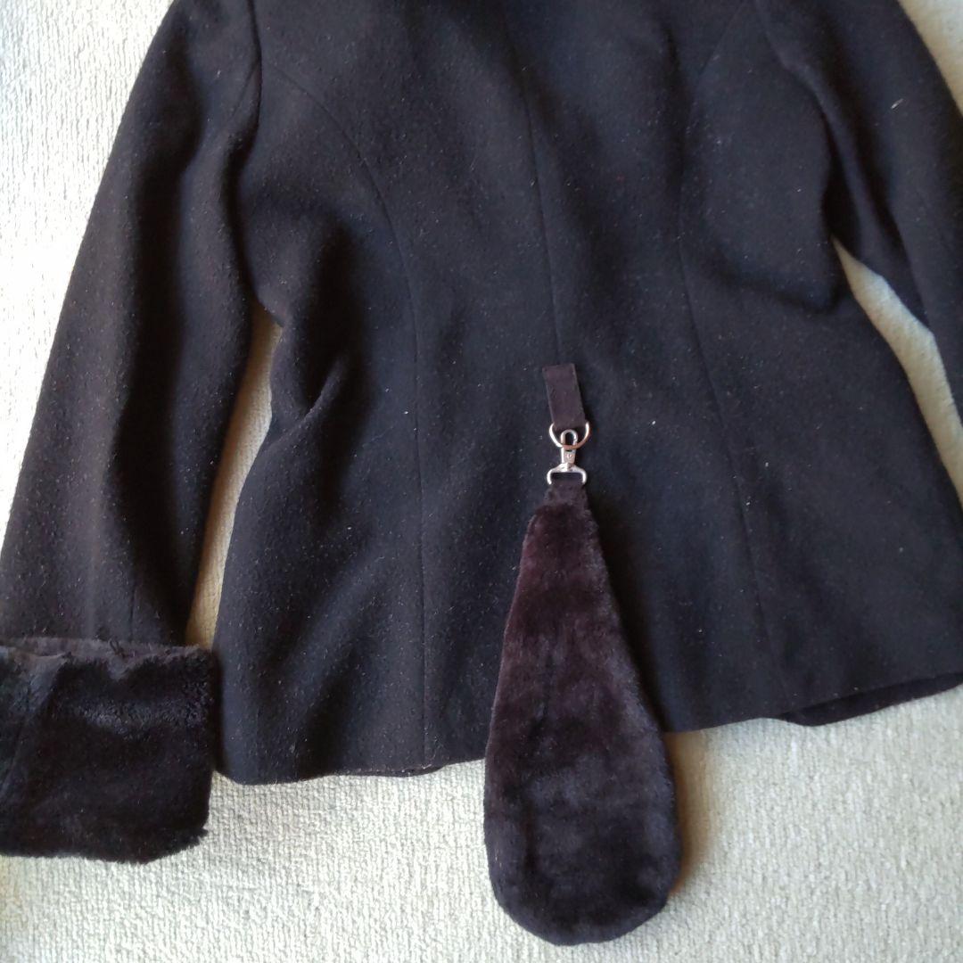 【PEACE NOW】猫耳フード付きブラックショートコート