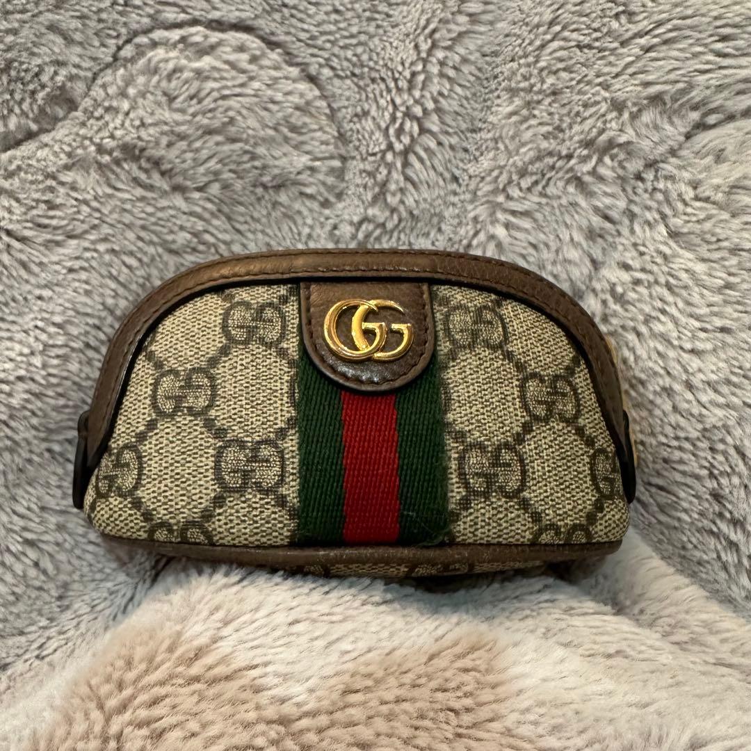 GUCCI GG キーポーチ ベージュ/ブラウン
