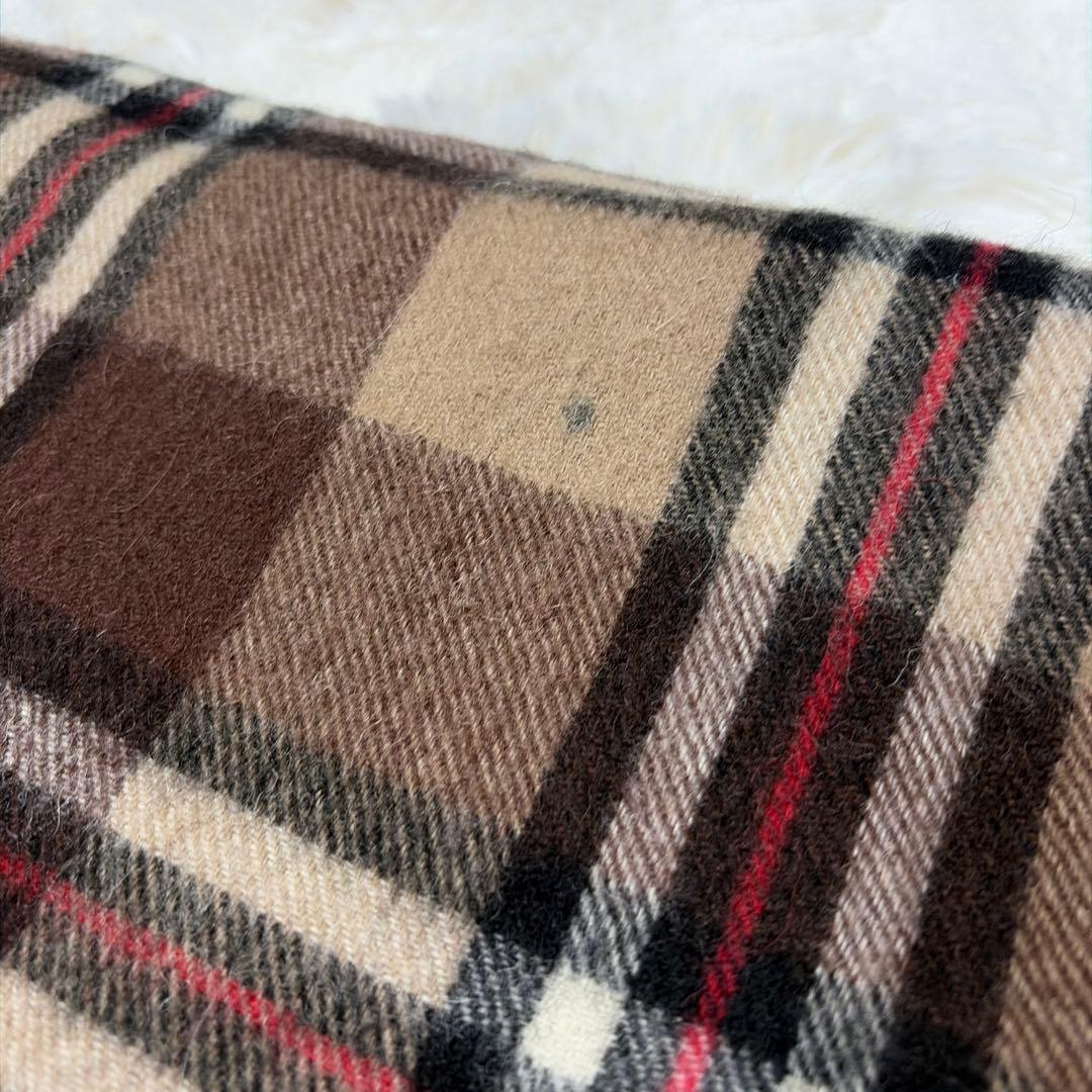 希少色 BURBERRY バーバリー ラムウール チェック柄 長め マフラー