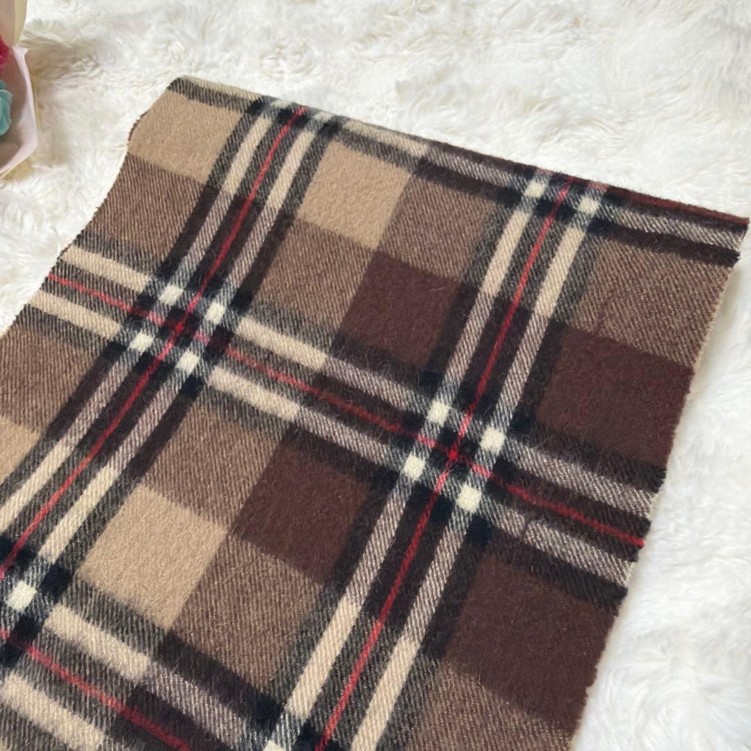 希少色 BURBERRY バーバリー ラムウール チェック柄 長め マフラー