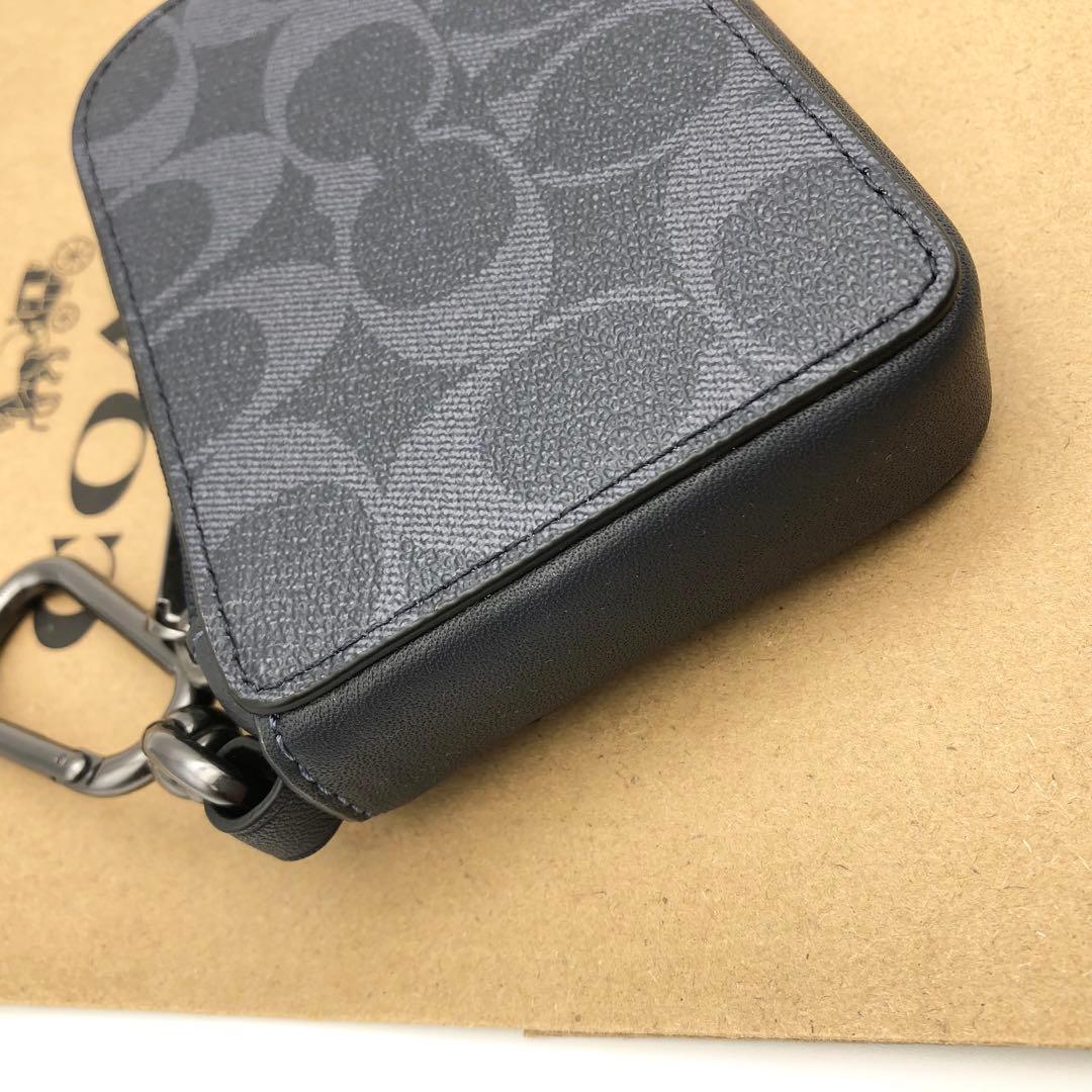 【COACH☆新品】デニム☆Lジップ キー ケース シグネチャー キャンバス☆