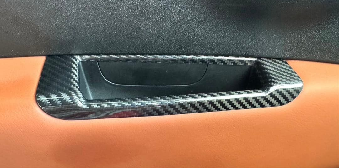 アバルト 右ハンドル 595 659 カーボン ドアコンソール スイッチカバー