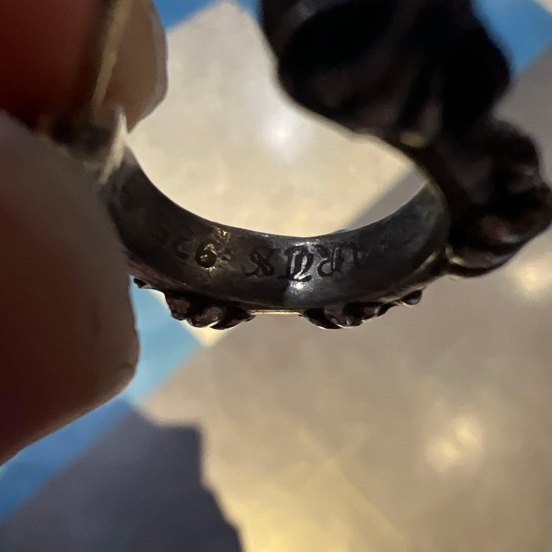 クロムハーツ クロスバンド フープ ピアス シルバー SV925 片耳キャッチ無