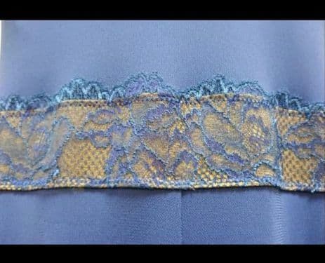 SALE☆チャコット　社交ダンス　スカート L ブルー レース 定価51700円