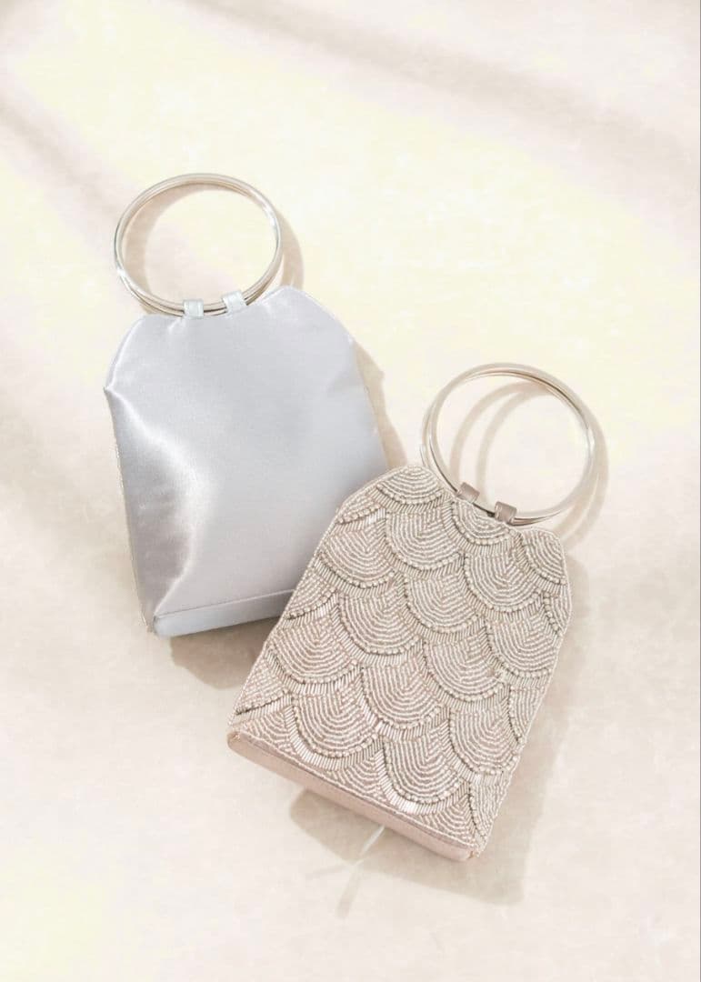 ROSSO リングハンドルビジューバッグ　パーティーバッグ