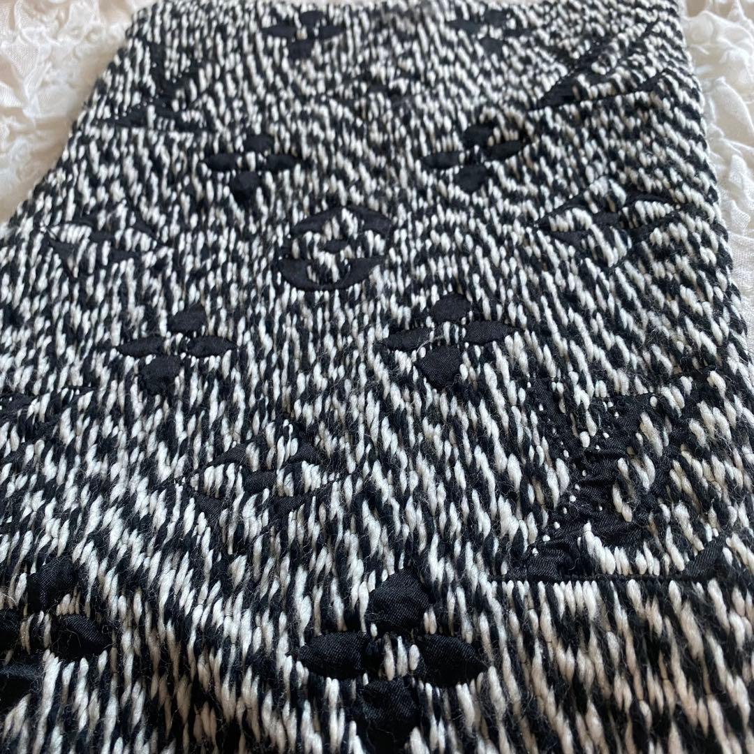 ルイヴィトン　マフラー　ショール　エシャルプロゴマニア　黒　ブラック