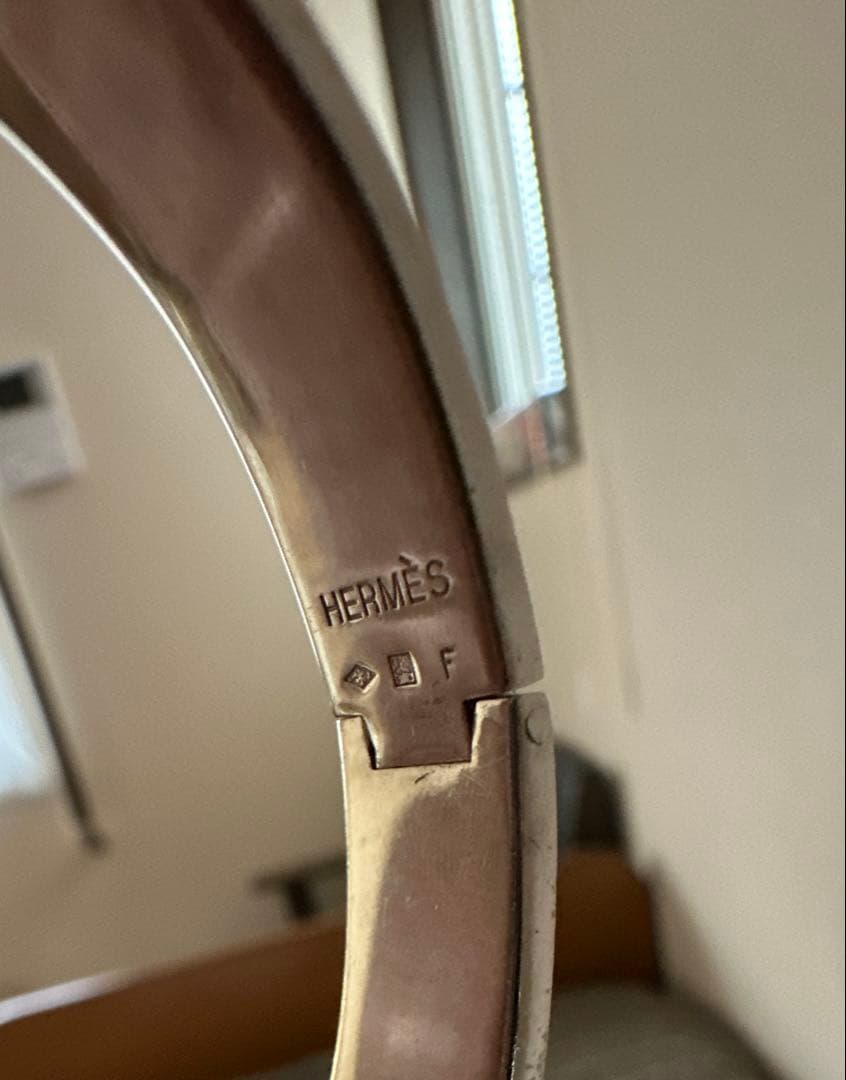 HERMES エルメス❤訳あり　ロック エマイユ バングル ベルトモチーフ柄