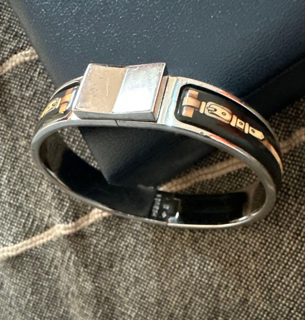 HERMES エルメス❤訳あり　ロック エマイユ バングル ベルトモチーフ柄