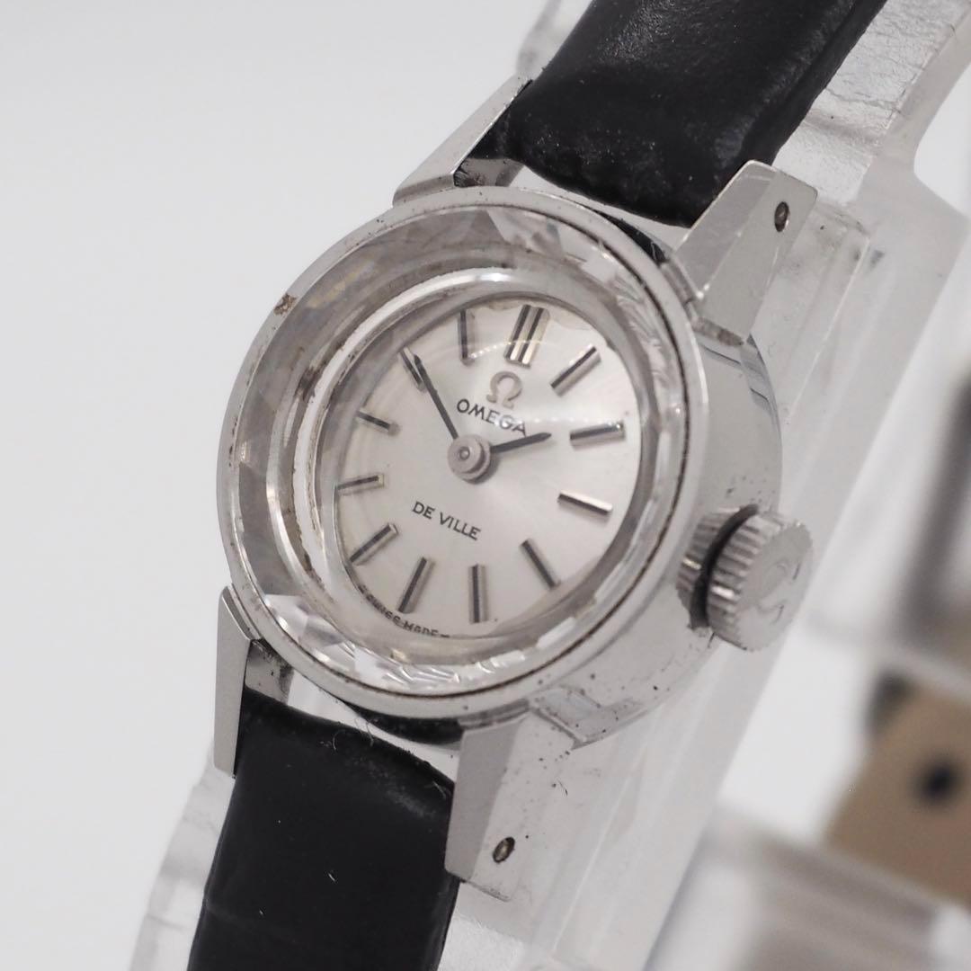 376 稼働 OMEGA　時計　デビル　レディース　手巻き　カットガラス
