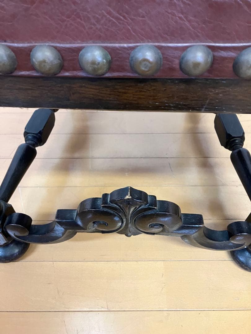 アンティーク　ハイバックチェア　アンティークチェア　検】イタリア　イギリス　鋲打