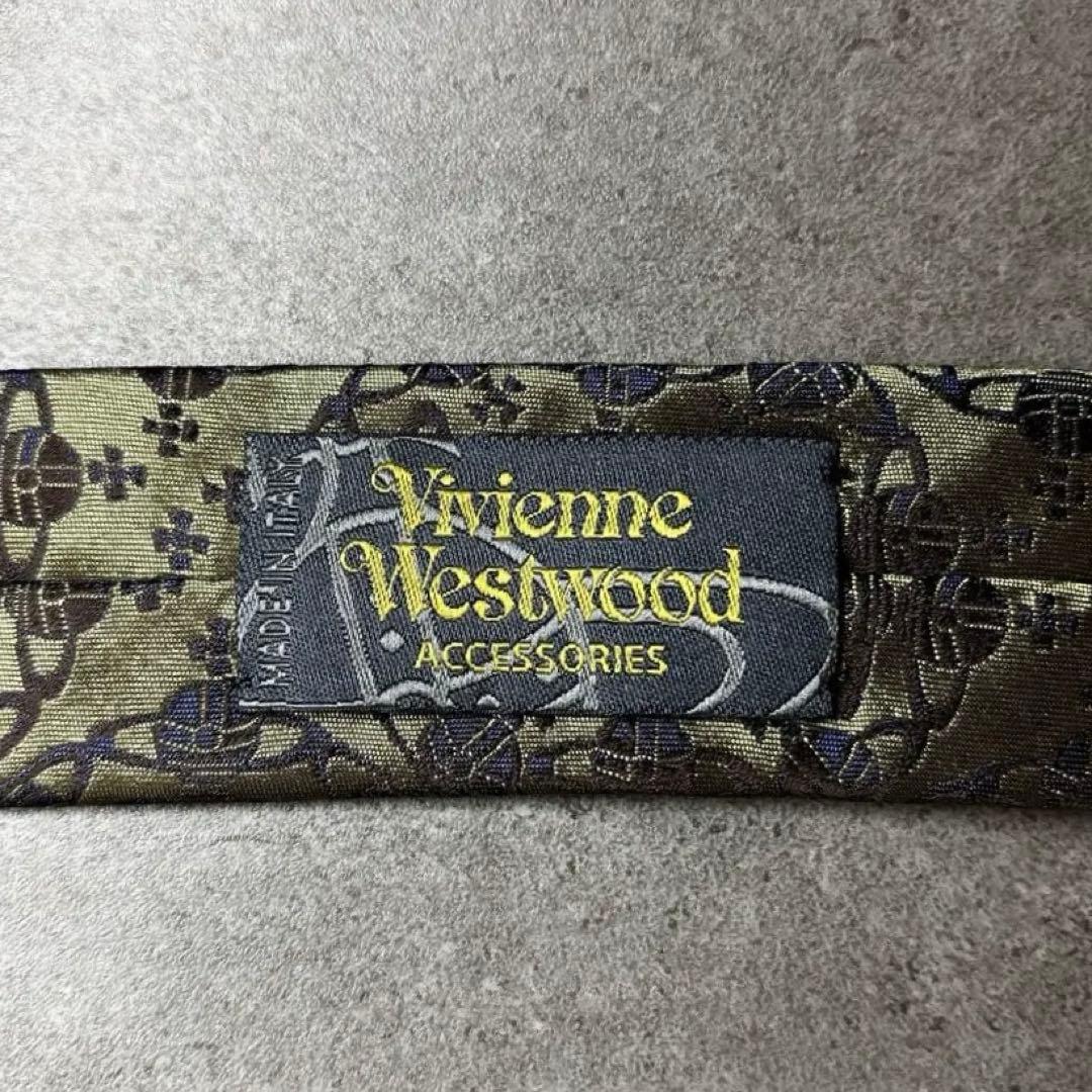 Vivienne Westwood オーブ総柄 ネクタイ ジャガード 玉虫色