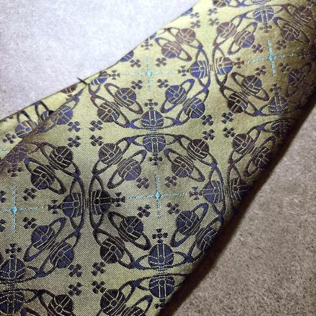 Vivienne Westwood オーブ総柄 ネクタイ ジャガード 玉虫色