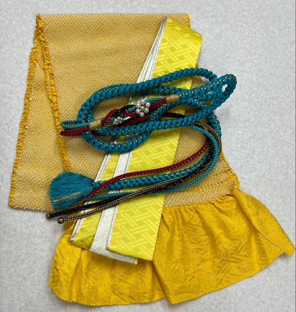 振り袖　フルセット　別誂長襦袢付　ブルー　成人式　金彩加工　金通し　714