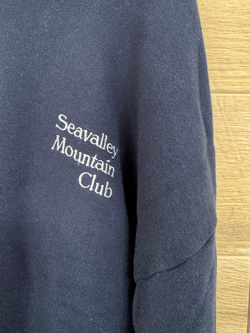 SEA ハーフジップスウェットプルオーバー ネイビー