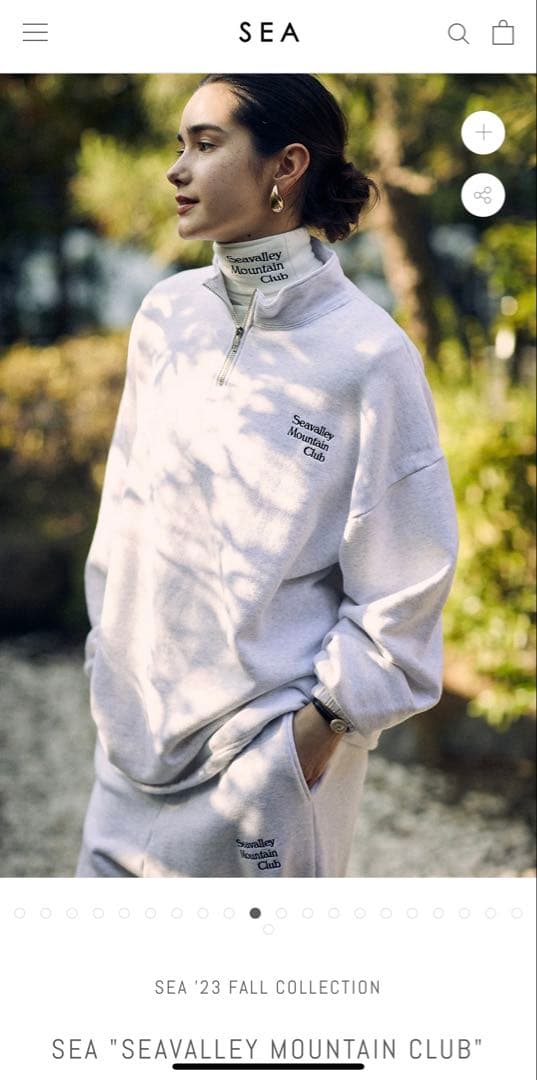 SEA ハーフジップスウェットプルオーバー ネイビー