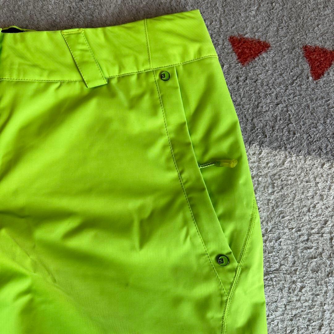 SALE‼️Salomon 蛍光グリーン スノーボードウェア　Lサイズ