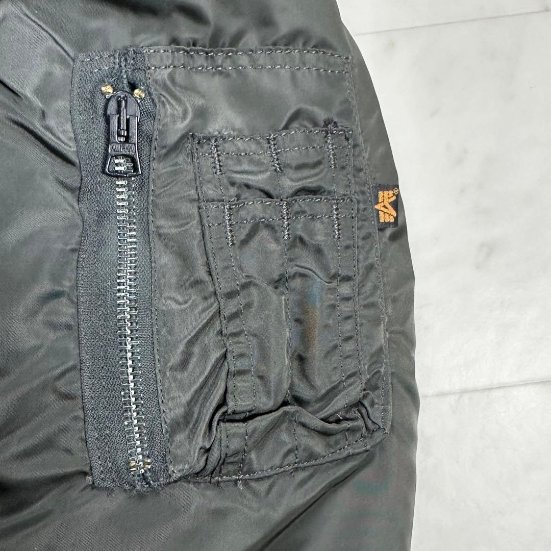 ALPHAINDUSTRIES【M】MA-1 バックプリント フライトジャケット