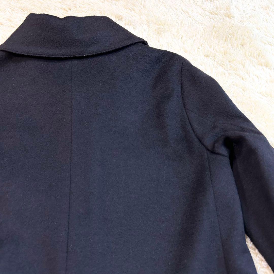 【MACKINTOSH】レオパード コート ウール ロングコート 32 黒