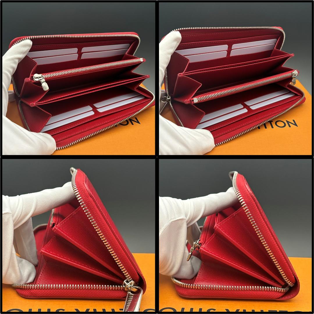 ルイヴィトン エピ 長財布 ジッピーウォレット メンズ 赤 レッド 財布
