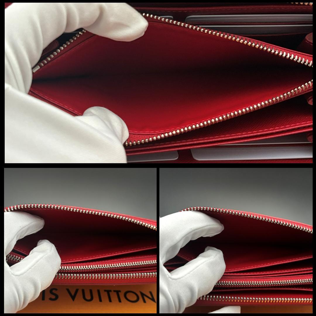 ルイヴィトン エピ 長財布 ジッピーウォレット メンズ 赤 レッド 財布