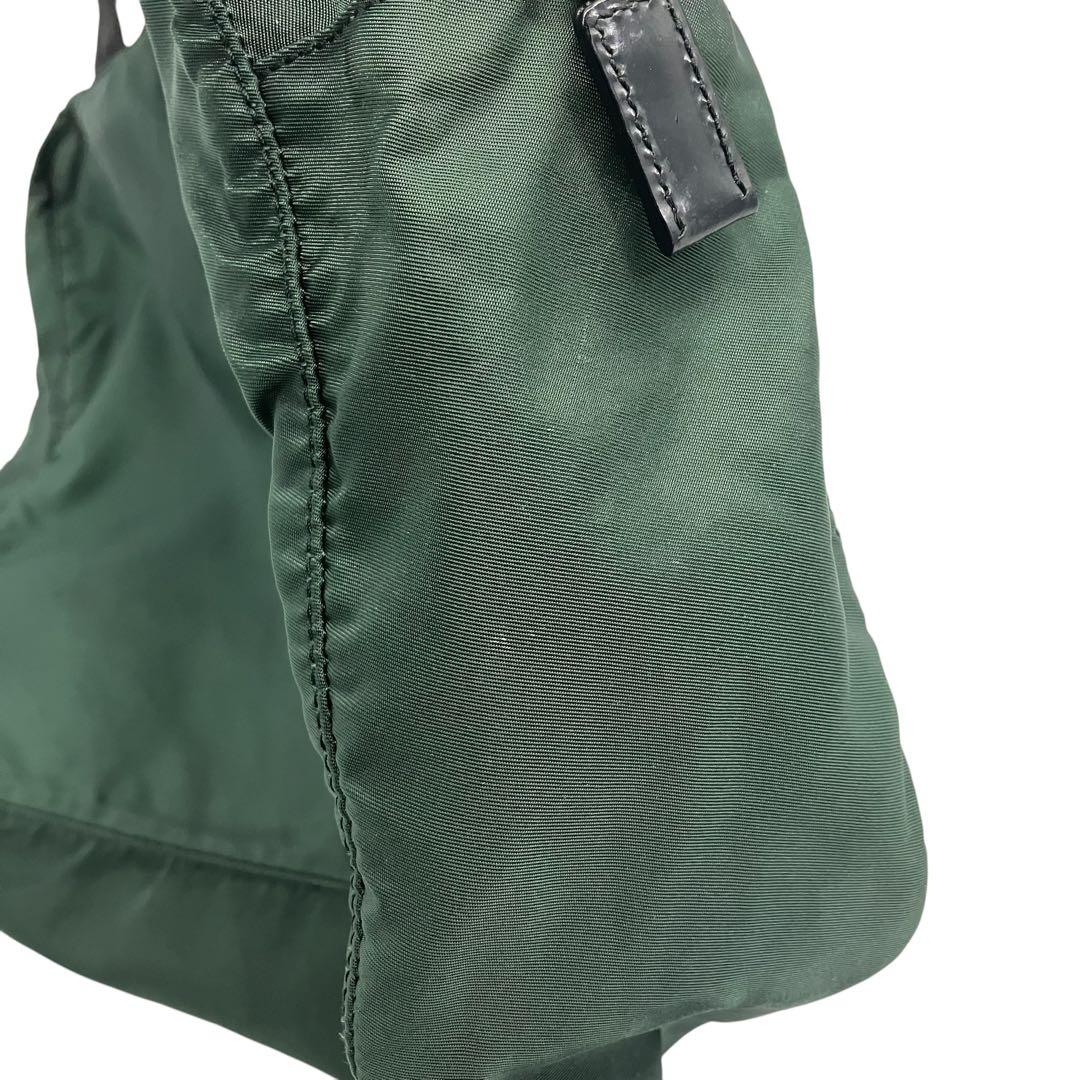 PRADA プラダ　ナイロン　三角　プレート　ロゴ　ハンドバッグ　ギャランティ有