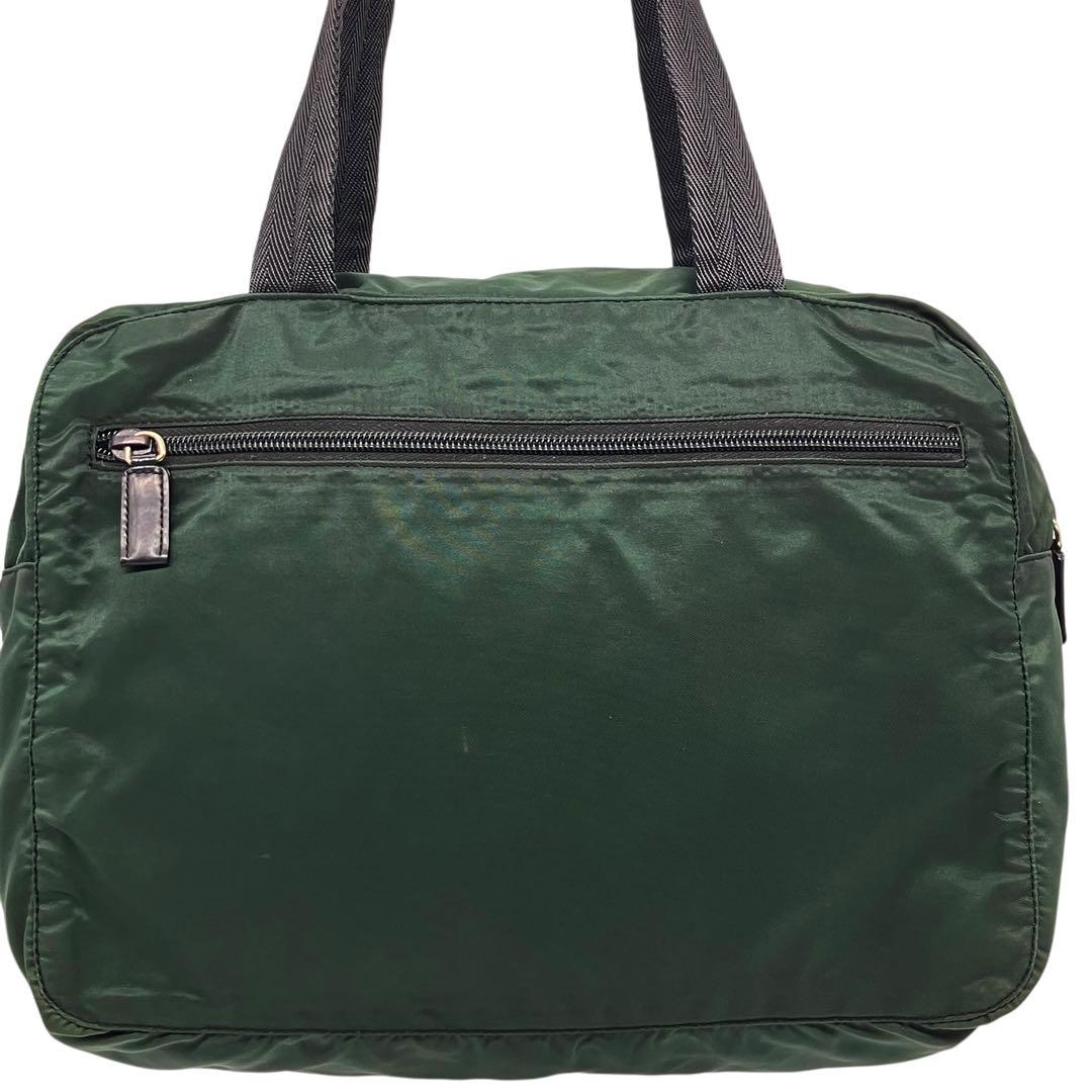 PRADA プラダ　ナイロン　三角　プレート　ロゴ　ハンドバッグ　ギャランティ有