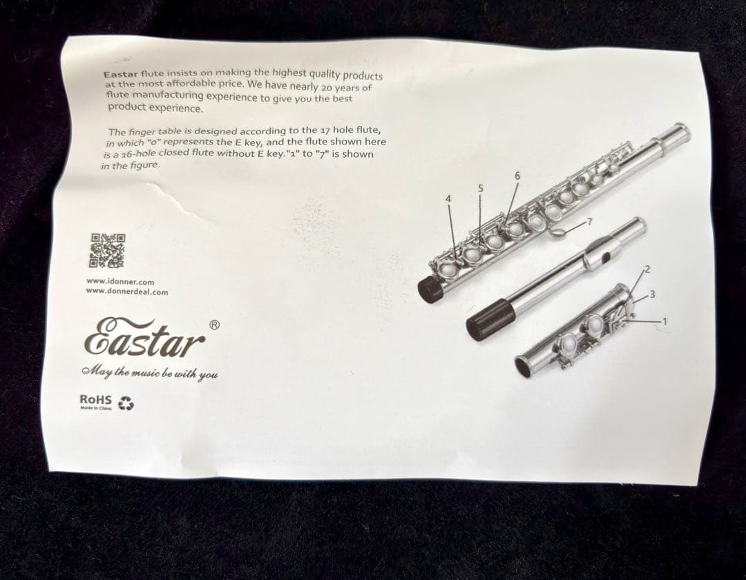 【Eastar】未使用フルート 16穴 クローズドタイプ 初心者セット