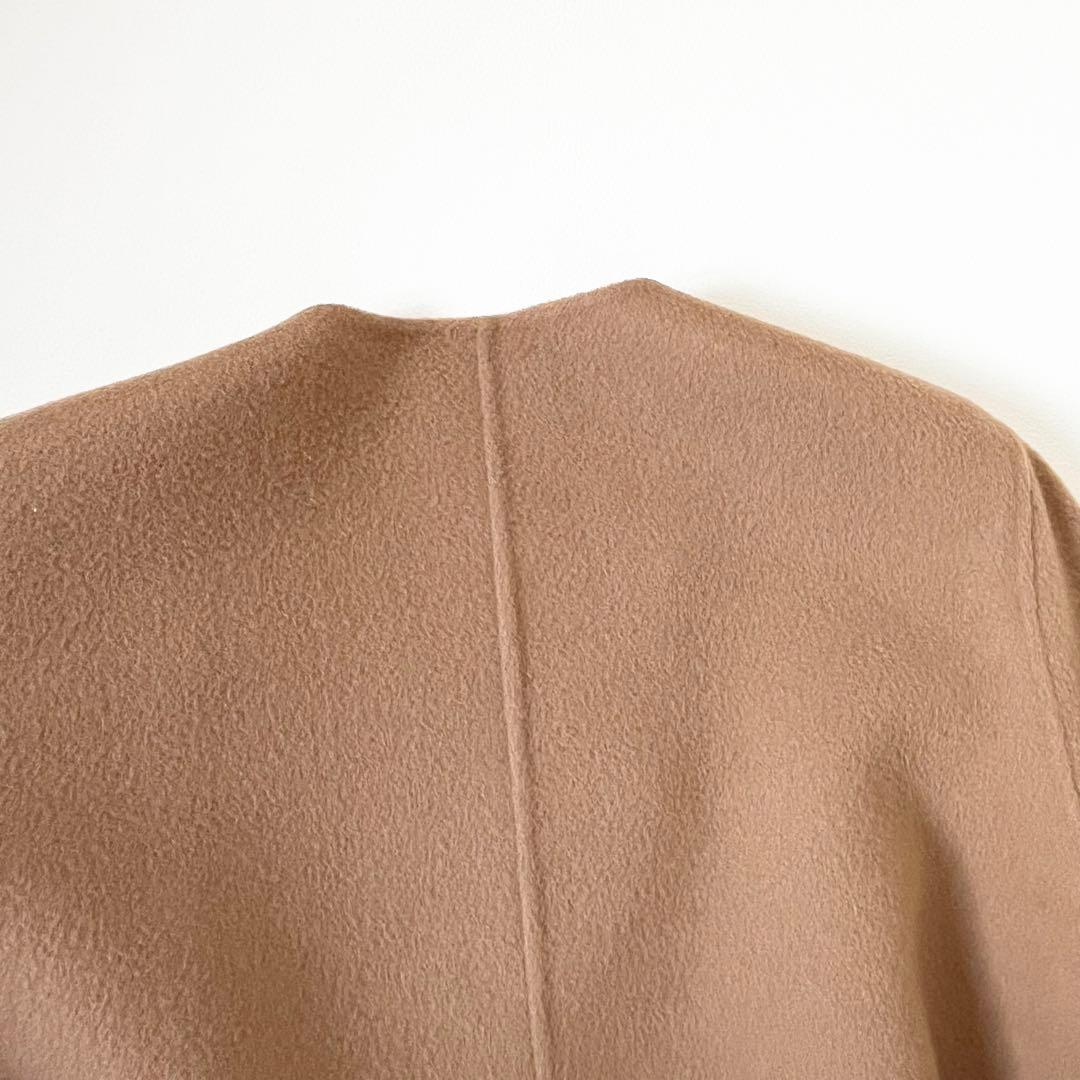 Theoryセオリーウールカシミヤ リバーコートキャメル　ベルト付き