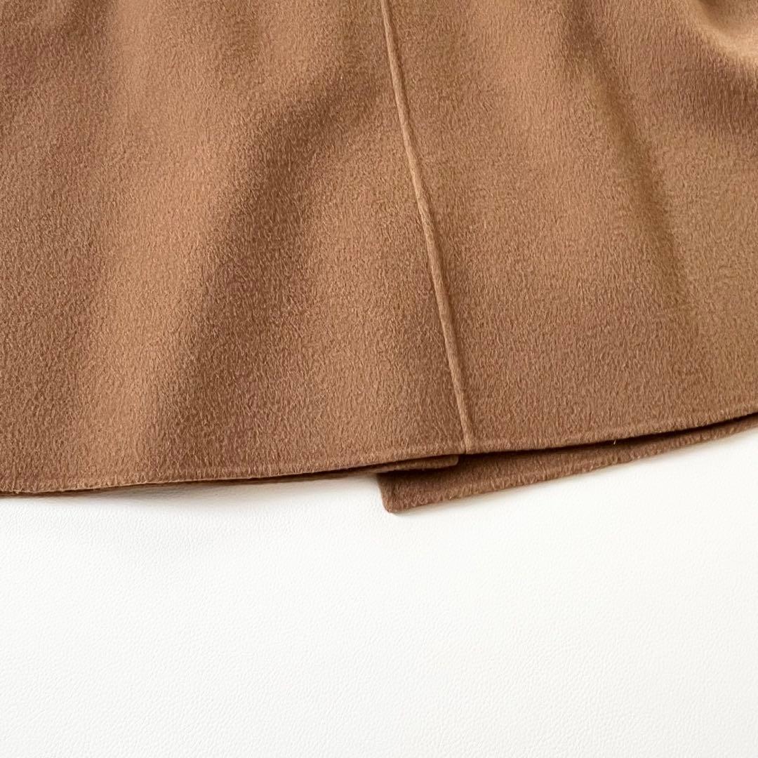 Theoryセオリーウールカシミヤ リバーコートキャメル　ベルト付き