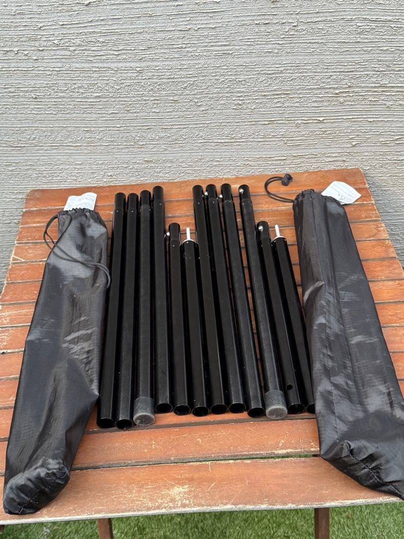 【新品】バンドック スクエアタープ TC カーキ アジャスターポール 2本おまけ