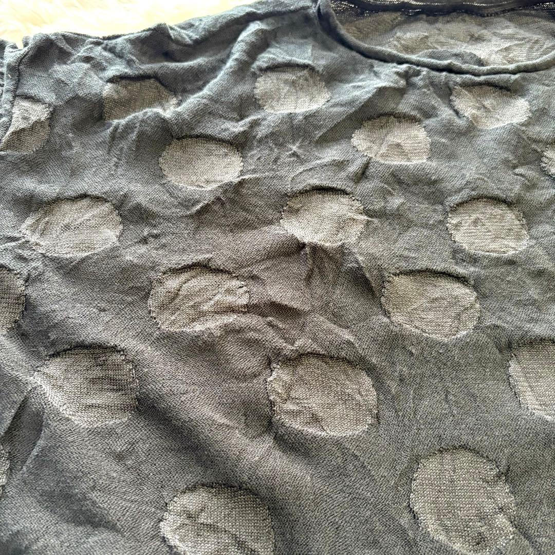 美品✨ヨウジヤマモト ワイズ コットン 水玉 ニット セーター 2 M ブラック