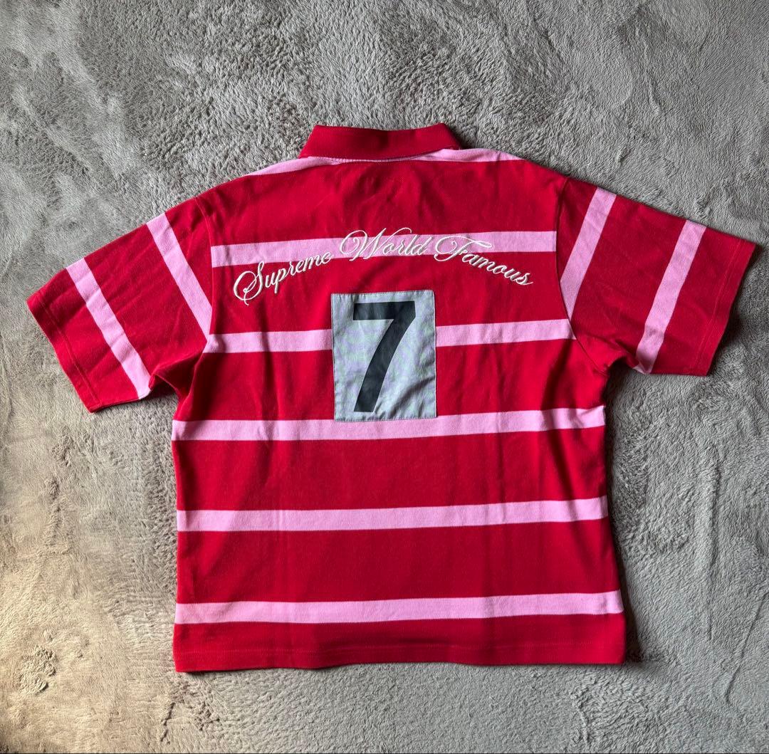 トップス Supreme Cursive Polo red M