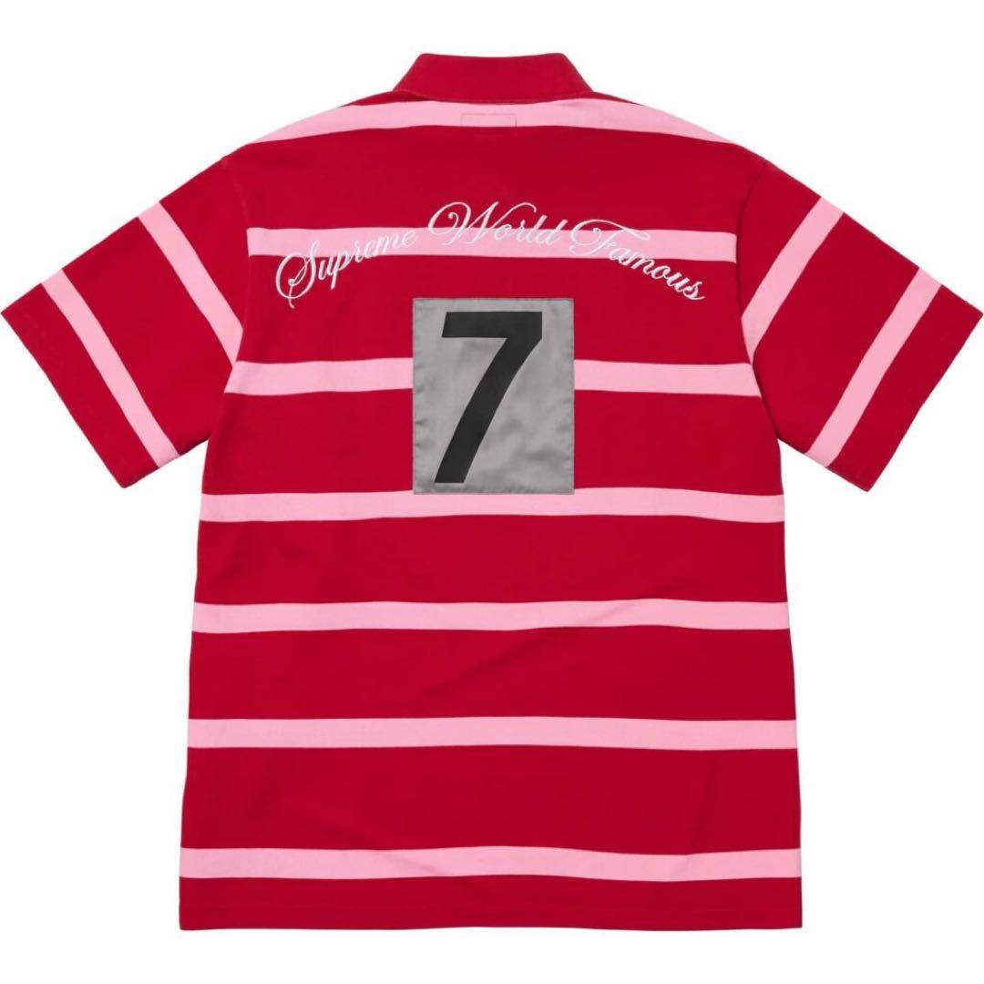 トップス Supreme Cursive Polo red M