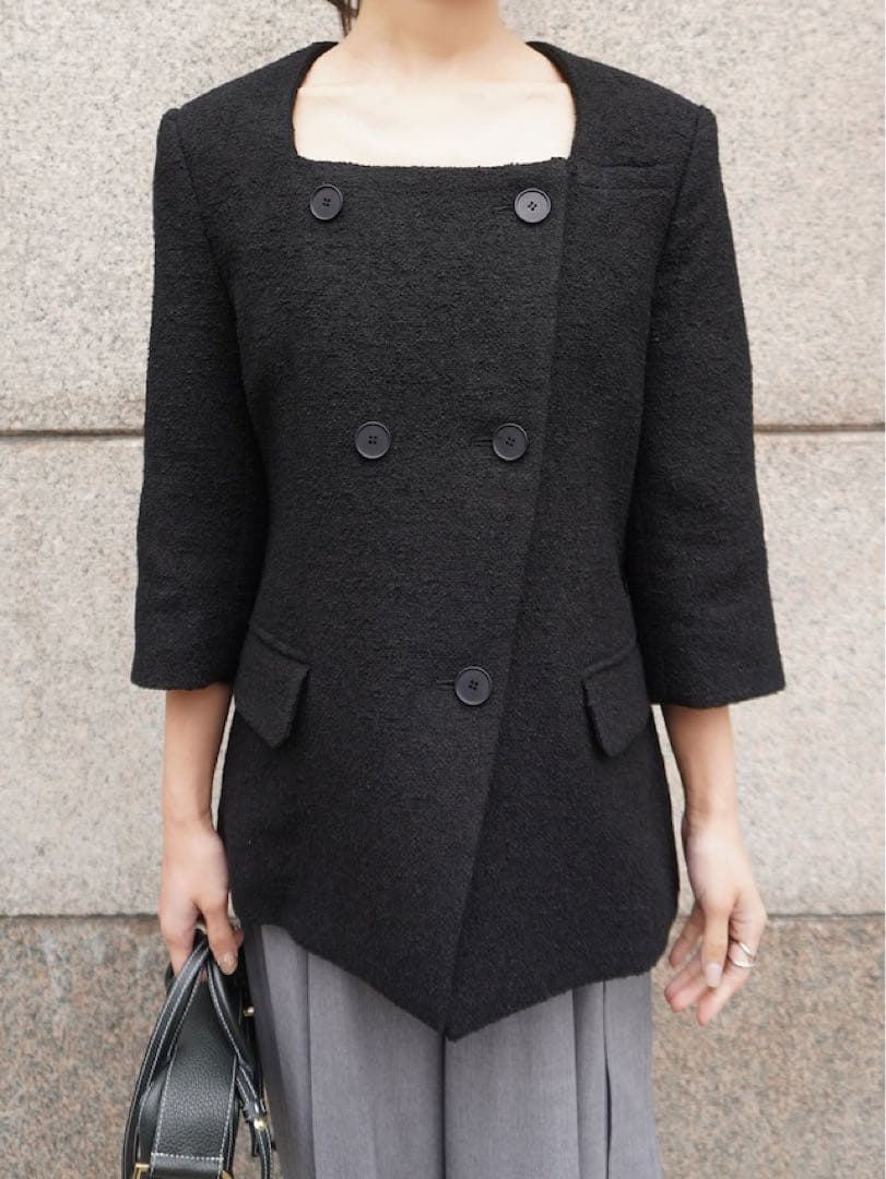 新品★HYEON tweed jacket Sophia ジャケット carla