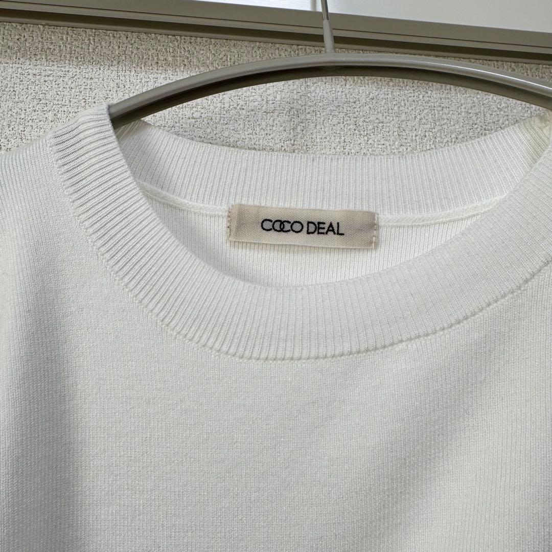 cocodeal ペプラムブラウスレイヤードニット ココディール