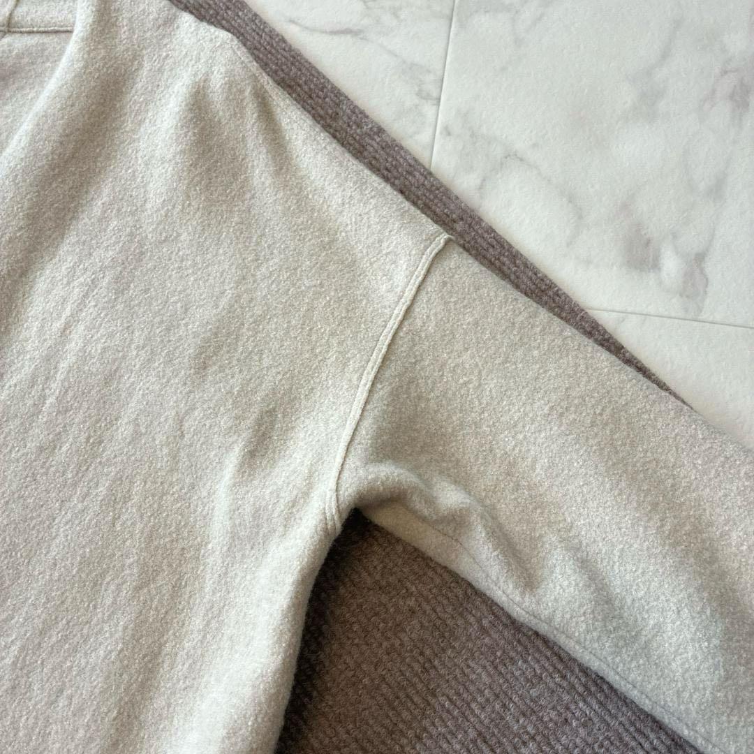 23区 ウール コンプレストパイル コーディガン M ベージュ ノーカラー