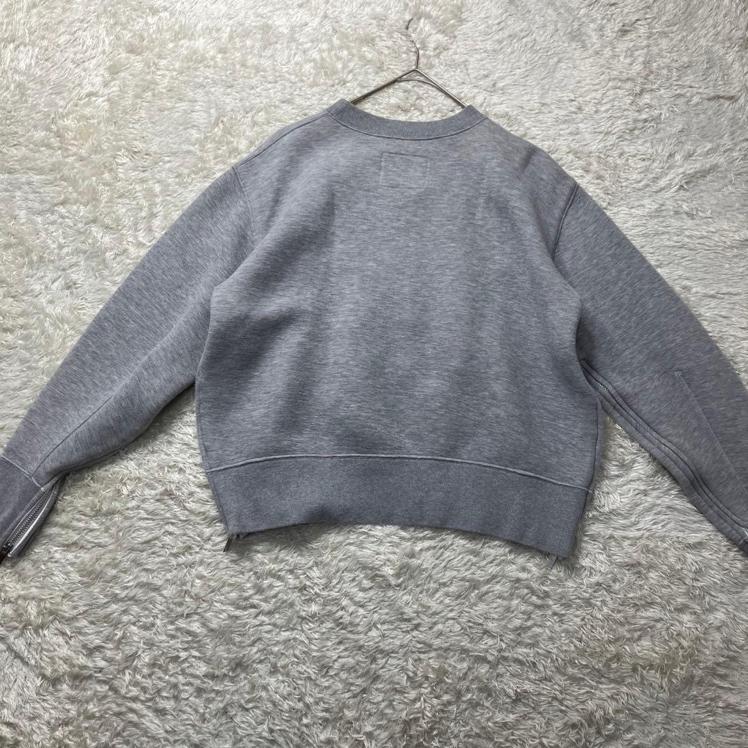 希少デザイン✨　サカイ ジップアップ 　刺繍　トレーナー　スエット グレー　2