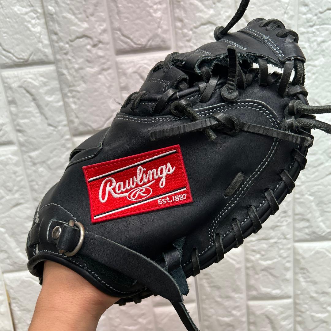 【美品】野球 グローブ 軟式 少年野球 キャッチャーミット ローリングス