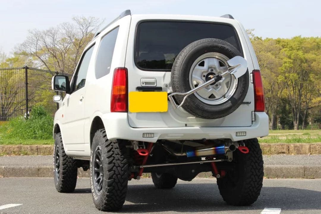 ジムニー JB23 マフラー　2ピース仕様 ショートバンパー ブルー