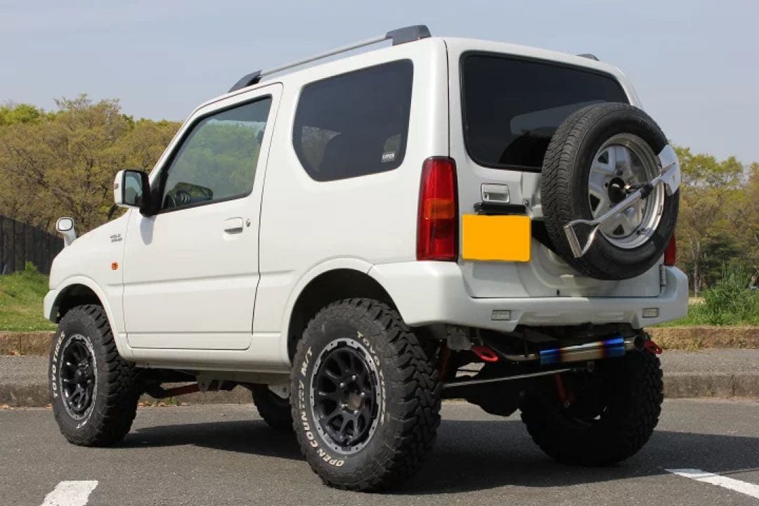 ジムニー JB23 マフラー　2ピース仕様 ショートバンパー ブルー