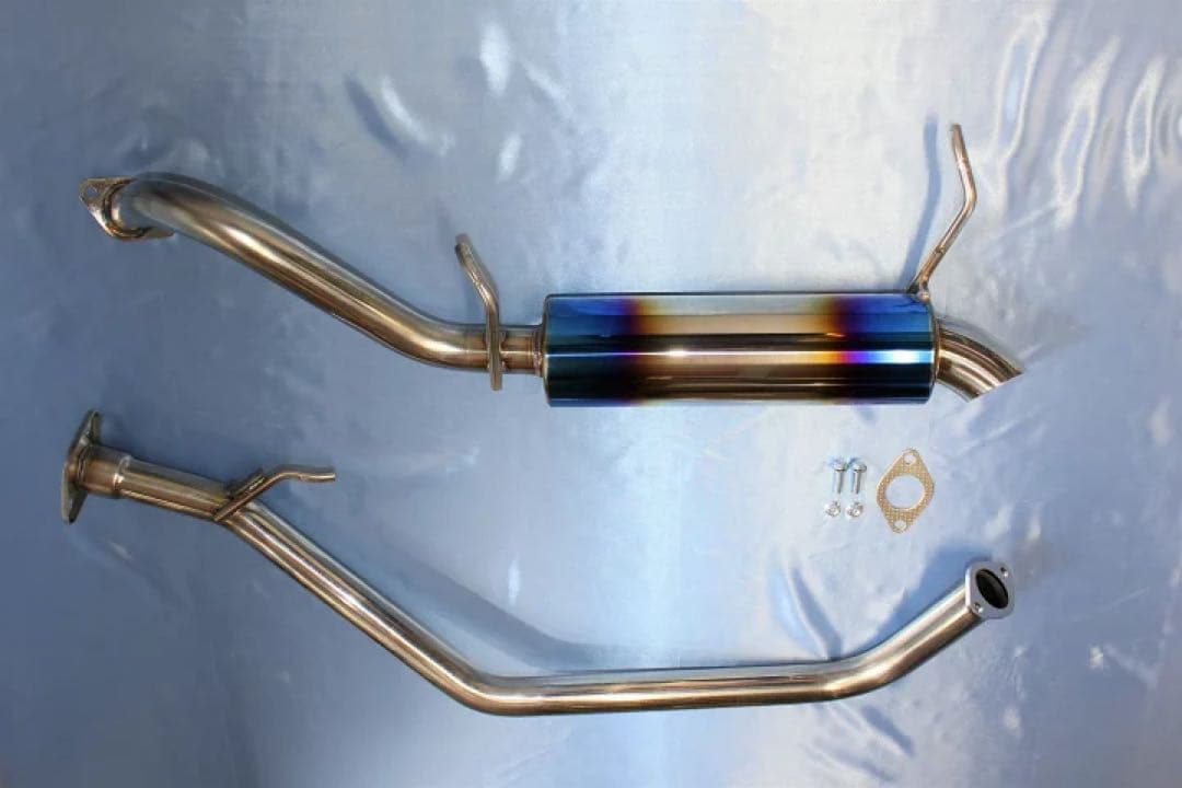 ジムニー JB23 マフラー　2ピース仕様 ショートバンパー ブルー