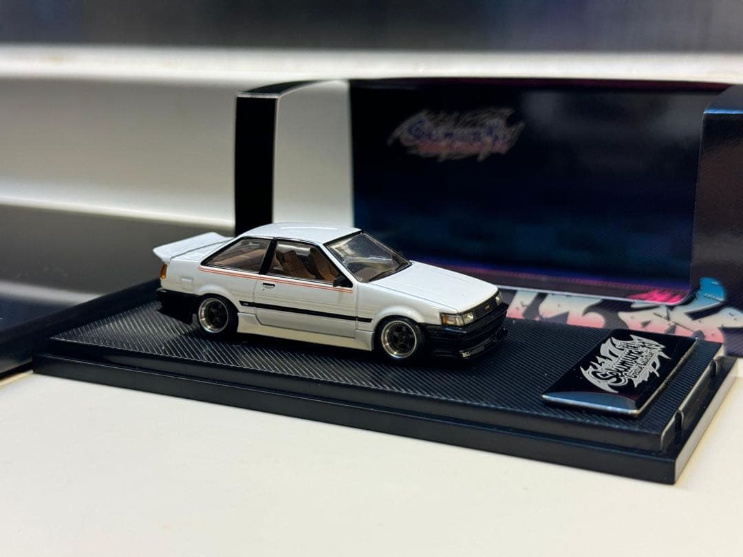 1/64 改 トヨタAE86 Levin ドリフト風 Work CR01 関村