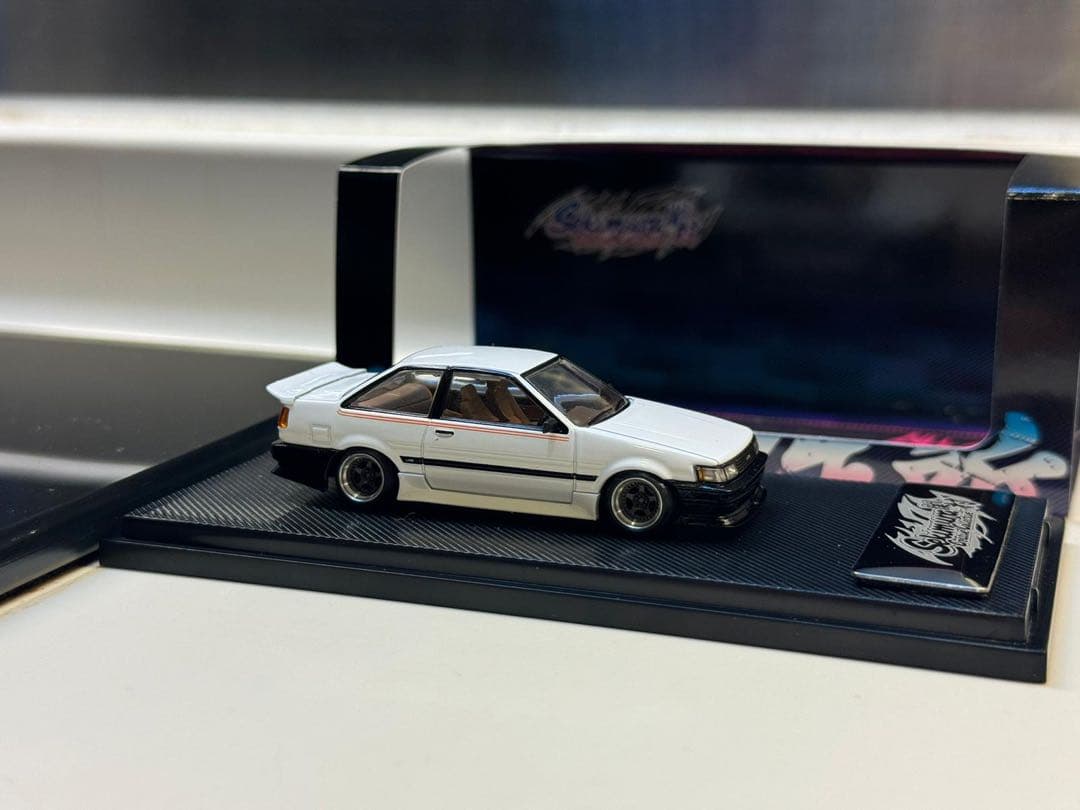 1/64 改 トヨタAE86 Levin ドリフト風 Work CR01 関村