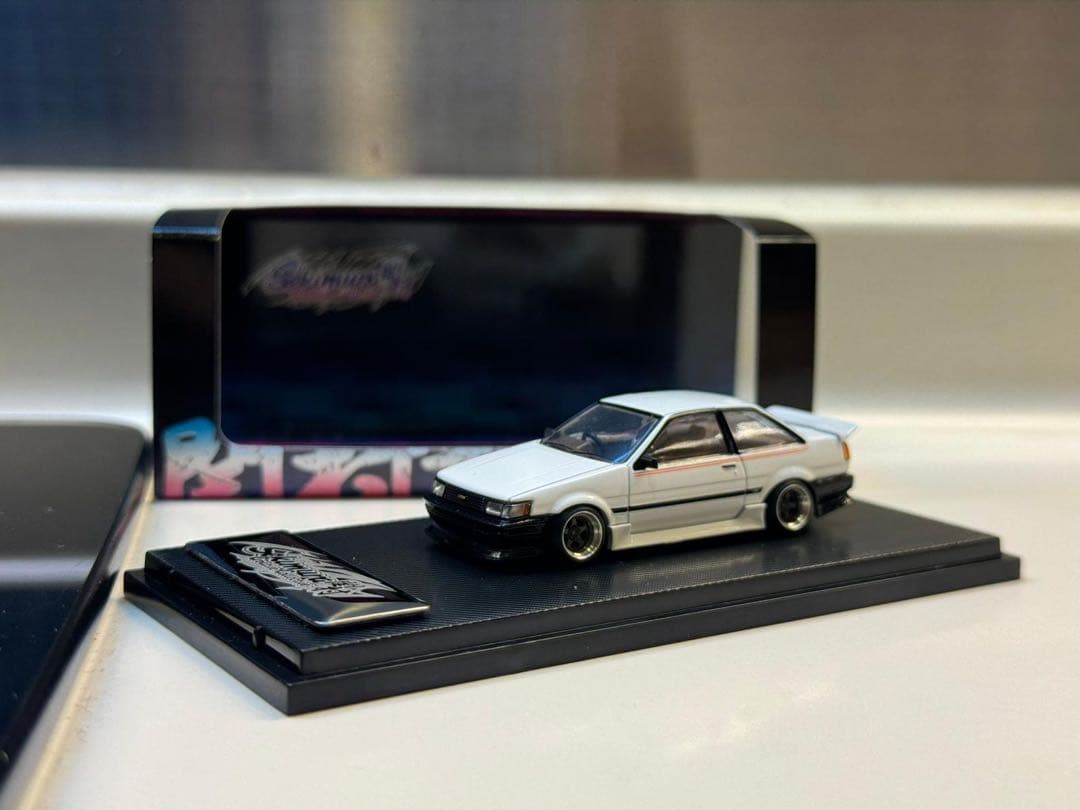 1/64 改 トヨタAE86 Levin ドリフト風 Work CR01 関村